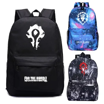 Рюкзак World of Warcraft Для мальчиков и девочек, Школьная сумка для подростков, Сумки для книг, Дорожный рюкзак, Студенческий рюкзак, Подарок Для мужчин и женщин, Ноутбук Mochila