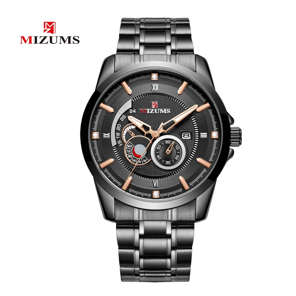 Новые модные мужские часы, лучший бренд, роскошный ремешок из нержавеющей стали, водонепроницаемые деловые кварцевые наручные часы с календарем Relogio Masculino