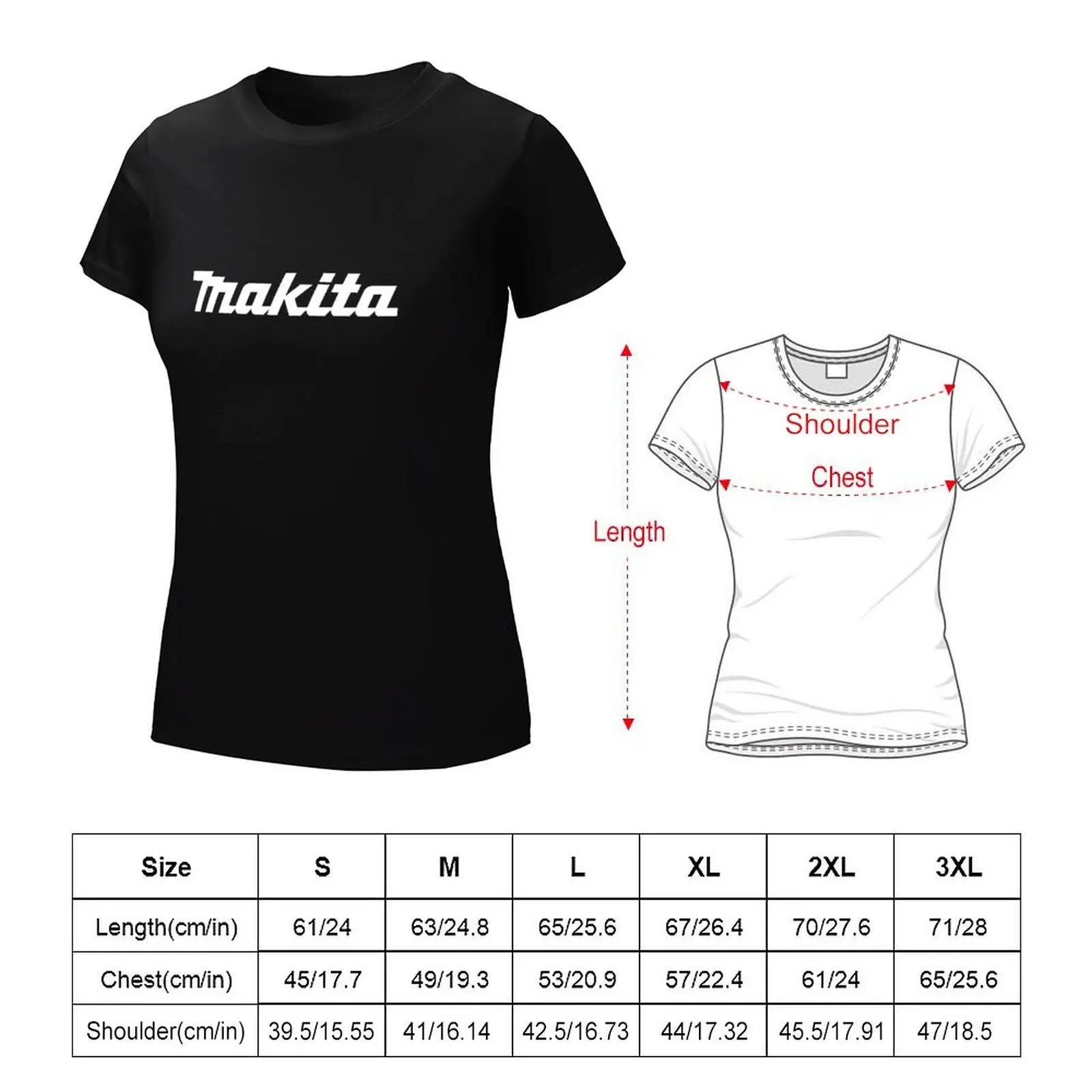 Футболка Makita, футболка с рисунком, кавайная одежда, женская одежда