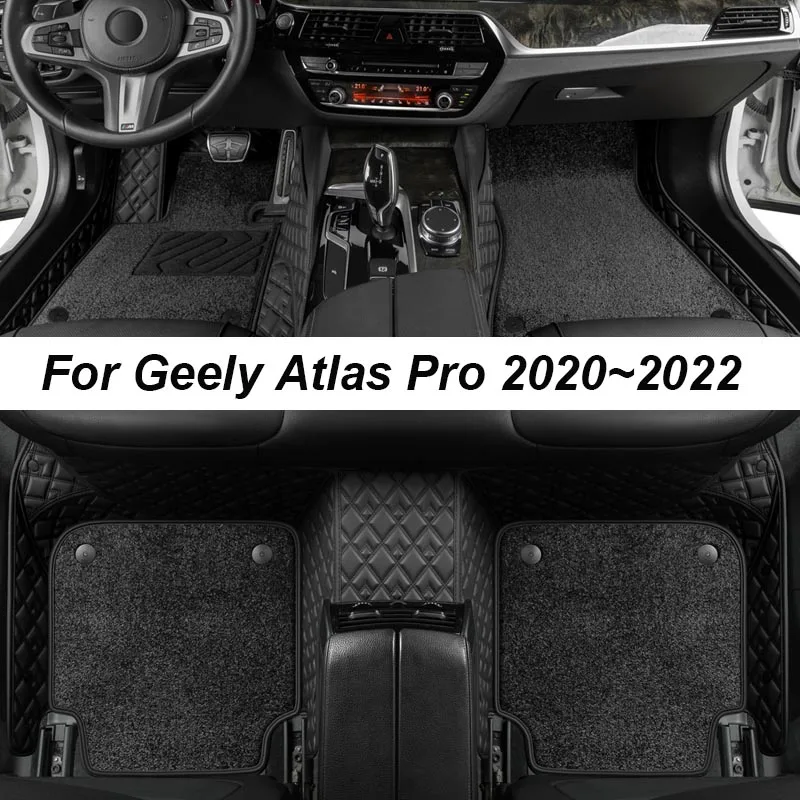 Изготовленные на заказ роскошные коврики для Geely Atlas Pro 2020 ~ 2022 Без морщин Автомобильные коврики, Аксессуары, Запасные части для интерьера, Полный комплект