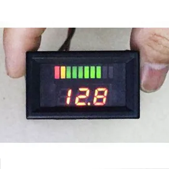 3 ~ 30 В постоянного тока 0,4 дюйма Водонепроницаемый цифровой Вольтметр Панельный измеритель для автомобиля Красочный светодиодный