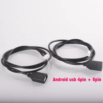 4Pin + 6Pin Разъем AUX USB кабель для Android Автомагнитола стерео usb кабель адаптер MP3