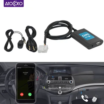 AtoCoto DMC Bluetooth A2DP USB-Накопитель AUX Адаптер для Honda Accord Civic Fit CRV City Микрофон Радио MP3 Аудио CD-Чейнджер Вход