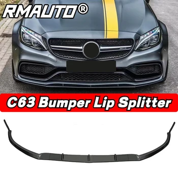 C63 Бампер Для Губ AMG Автомобильный Передний Бампер Для Губ Сплиттер Спойлер Диффузор Обвес Для Mercedes Benz C63 AMG 2014-2018 Автомобильные Аксессуары