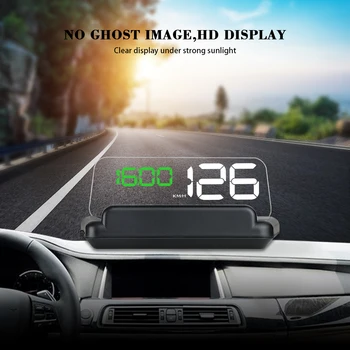 HUD-зеркало, автомобильный головной дисплей C500, проектор скорости на лобовом стекле, Охранная сигнализация, температура воды, Превышение скорости, обороты в минуту, Часы напряжения