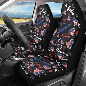 INSTANTARTS С американским флагом, дизайнерский дизайн, моющаяся подушка для сиденья автомобиля, сверхпрочная подушка для сиденья автомобиля, простые в установке чехлы для сидений автомобиля 
