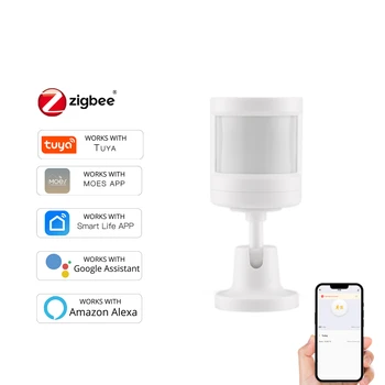 Tuya Smart ZigBee 3,0 Аккумулятор Alexa PIR Датчик движения Детектор 5-7 М 150 ° Работает с ZigBee BLE5.0 Bluetooth Mesh Gateway Hub
