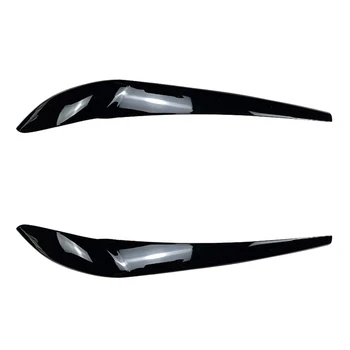 Автомобильные глянцевые черные фары, Брови, веки, Накладка для ресниц, наклейки на фары головного света для X3 F25 X4 F26 2014-2017