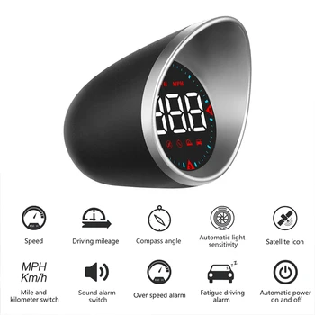 Автомобильный HUD G5 Smart Digital Speed Измеритель пробега, автоматическая сигнализация превышения скорости, головной дисплей, GPS Навигационный локатор для всех автомобилей.