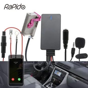 Автомобильный Комплект Bluetooth Громкой Связи AUX-IN Аудиокабель-Адаптер для Audi A3 A4 A6 A8 TT R8 RNS-E Навигация Плюс Радио Стерео 32-Контактный Порт