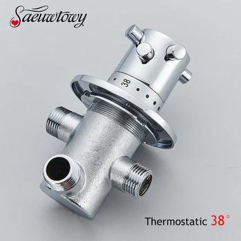 Латунный термостатический смеситель для душевой системы, регулятор температуры воды, регулирующий клапан крана для ванной комнаты, клапан крана G1 / 2