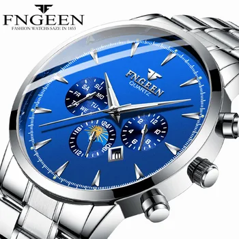 Мужские спортивные часы люксового бренда 2023, высококачественные ультратонкие водонепроницаемые деловые ручные часы Diver, кварцевые синие наручные часы