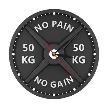 настенные часы со штангой весом 50 кг, современные минималистичные 12 дюймов для тренажерного зала