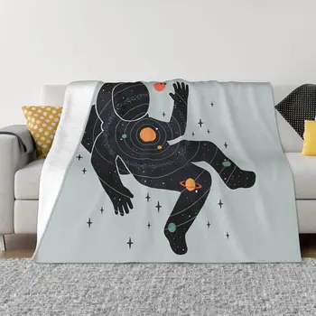 Одеяло Фланелевое для украшения внутреннего пространства Портативное домашнее покрывало для астронавтов