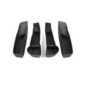 Органайзер для дверного лотка для аксессуаров Tesla Model Y 2021-2023 годов выпуска, ящик для хранения передних и задних дверей автомобиля, TPE Черный