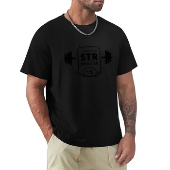 Повышающий STR Модификатор Черный Дизайн D & D Футболка плюс размер топы Негабаритная футболка одежда в стиле хиппи тяжелые футболки для мужчин