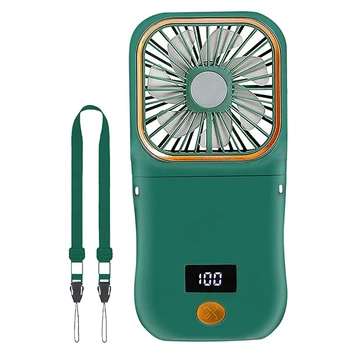 Портативный мини-вентилятор, вентилятор на батарейках емкостью 3000 мАч, 3-скоростной перезаряжаемый вентилятор, кронштейн для телефона и функция Power Bank