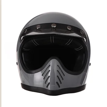 Профессиональный персонализированный мотоциклетный шлем с полным лицом, солнцезащитные линзы, гоночный шлем с открытым лицом, Cafe Racer Casco Moto Dot, одобренный ЕЭК