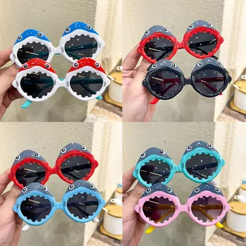 Солнцезащитный крем в форме маленькой акулы Детские очки Детские классные праздничные игрушки Детский реквизит для фотосъемки Очки Солнцезащитные козырьки Солнцезащитные очки