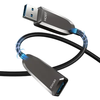 Удлинительный кабель USB 3.1 Активный оптический удлинитель USB Высокоскоростная передача данных 10 Гбит / с, совместимая с USB 3.0 и USB 2.0