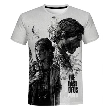 Футболка с 3D-принтом The Last of Us, новая игра, уличная одежда в стиле харадзюку, футболки, летняя модная повседневная футболка с коротким рукавом, Размер оверсайз